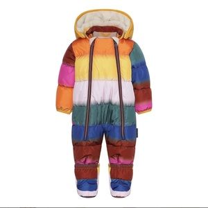 Molo Snowsuit Glowy Rainbow - Like New